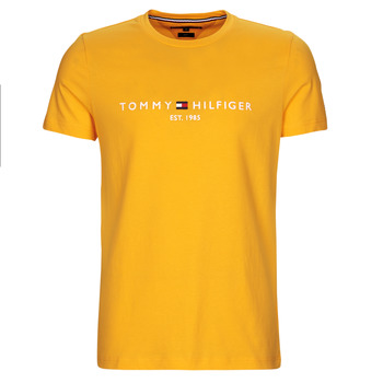 vaatteet Miehet Lyhythihainen t-paita Tommy Hilfiger TOMMY LOGO TEE Keltainen