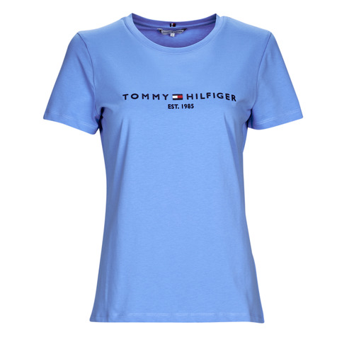 vaatteet Naiset Lyhythihainen t-paita Tommy Hilfiger REGULAR HILFIGER C-NK TEE SS Sininen