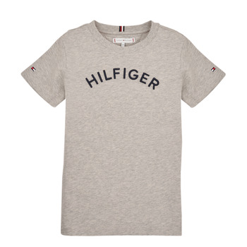 vaatteet Lapset Lyhythihainen t-paita Tommy Hilfiger U HILFIGER ARCHED TEE Harmaa