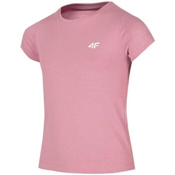 vaatteet Tytöt Lyhythihainen t-paita 4F JTSD001 Vaaleanpunainen