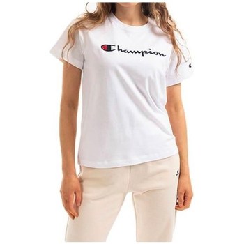 vaatteet Naiset Lyhythihainen t-paita Champion 115351WW001 Valkoinen