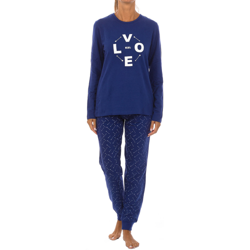 vaatteet Naiset pyjamat / yöpaidat Kisses&Love KL45184 Sininen