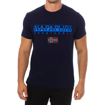 vaatteet Miehet Lyhythihainen t-paita Napapijri NP0A4GDQ-176 Laivastonsininen