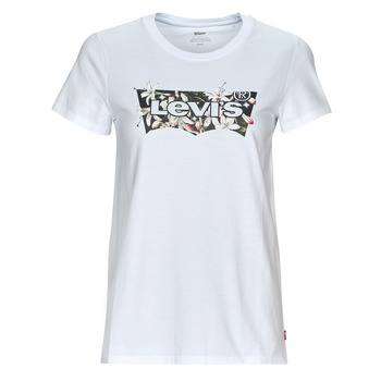 vaatteet Naiset Lyhythihainen t-paita Levi's THE PERFECT TEE Ssnl / Tumma / Kukallinen / Fill / Bright / Valkoinen 