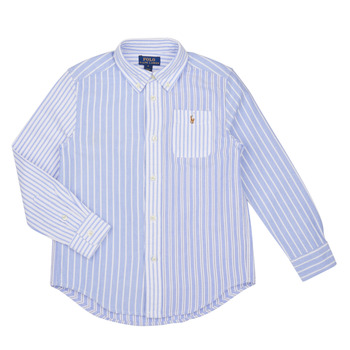 vaatteet Pojat Pitkähihainen paitapusero Polo Ralph Lauren LS3BDPPPKT-SHIRTS-SPORT SHIRT Sininen / Taivaansininen / Valkoinen