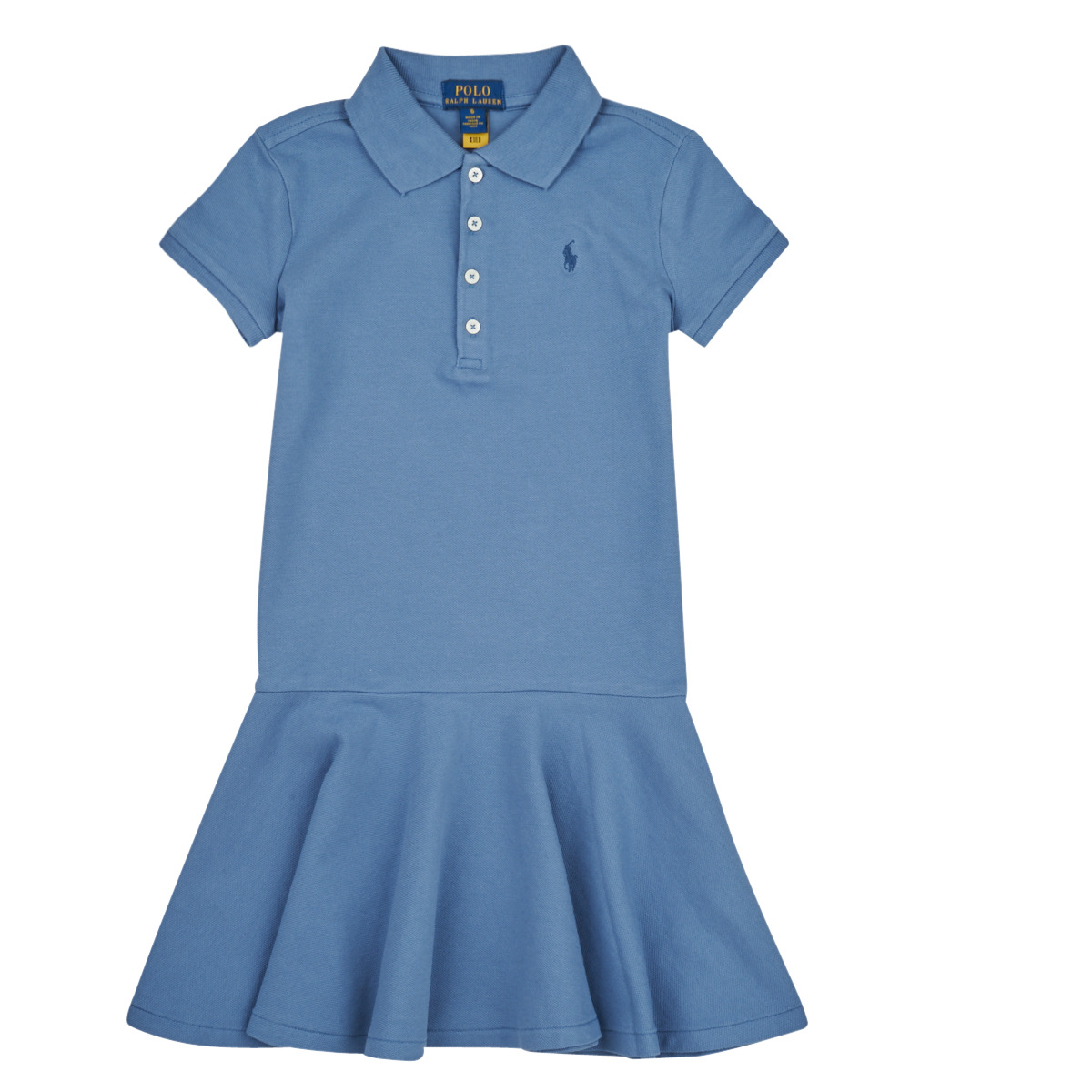 vaatteet Tytöt Lyhyt mekko Polo Ralph Lauren SS POLO DRES-DRESSES-KNIT Sininen