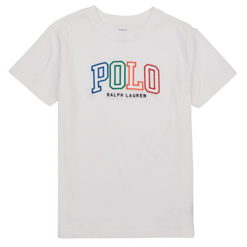 vaatteet Lapset Lyhythihainen t-paita Polo Ralph Lauren SSCNM4-KNIT SHIRTS- Valkoinen