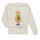 vaatteet Tytöt Svetari Polo Ralph Lauren BEAR PO HOOD-KNIT SHIRTS-SWEATSHIRT Vaalea