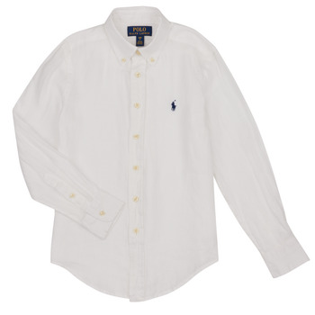 vaatteet Pojat Pitkähihainen paitapusero Polo Ralph Lauren CLBDPPC-SHIRTS-SPORT SHIRT Valkoinen