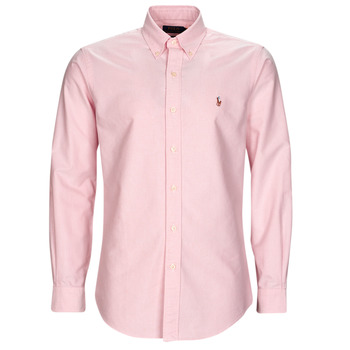 vaatteet Miehet Pitkähihainen paitapusero Polo Ralph Lauren CHEMISE COUPE DROITE EN OXFORD Vaaleanpunainen