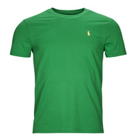 vaatteet Miehet Lyhythihainen t-paita Polo Ralph Lauren T-SHIRT AJUSTE EN COTON Vihreä / Vihreä