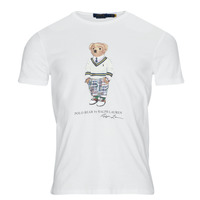 vaatteet Miehet Lyhythihainen t-paita Polo Ralph Lauren T-SHIRT POLO BEAR AJUSTE EN COTON Valkoinen