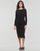 vaatteet Naiset Lyhyt mekko Karl Lagerfeld LONG SLEEVE JERSEY DRESS Musta
