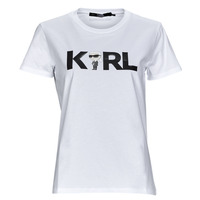 vaatteet Naiset Lyhythihainen t-paita Karl Lagerfeld IKONIK 2.0 KARL LOGO T-SHIRT Valkoinen