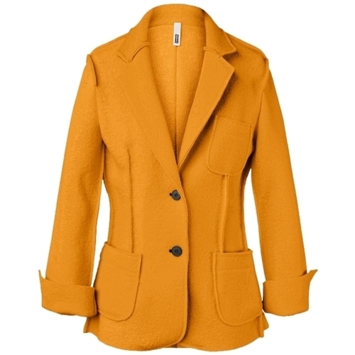 vaatteet Naiset Paksu takki Wendy Trendy Coat 221304 - Mustard Keltainen