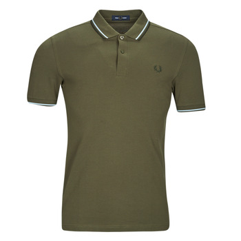 vaatteet Miehet Lyhythihainen poolopaita Fred Perry TWIN TIPPED FRED PERRY SHIRT Khaki
