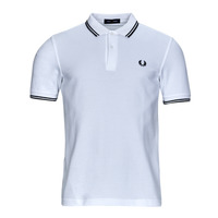 vaatteet Miehet Lyhythihainen poolopaita Fred Perry TWIN TIPPED FRED PERRY SHIRT Valkoinen