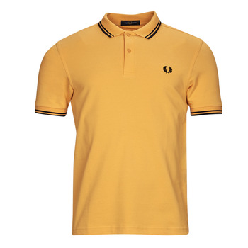 vaatteet Miehet Lyhythihainen poolopaita Fred Perry TWIN TIPPED FRED PERRY SHIRT Keltainen