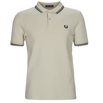 vaatteet Miehet Lyhythihainen poolopaita Fred Perry TWIN TIPPED FRED PERRY SHIRT Beige