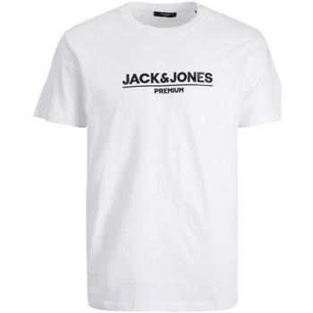 vaatteet Miehet Lyhythihainen t-paita Jack & Jones  Valkoinen