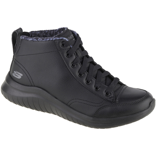 kengät Naiset Bootsit Skechers Ultra Flex 2.0-Plush Zone Musta