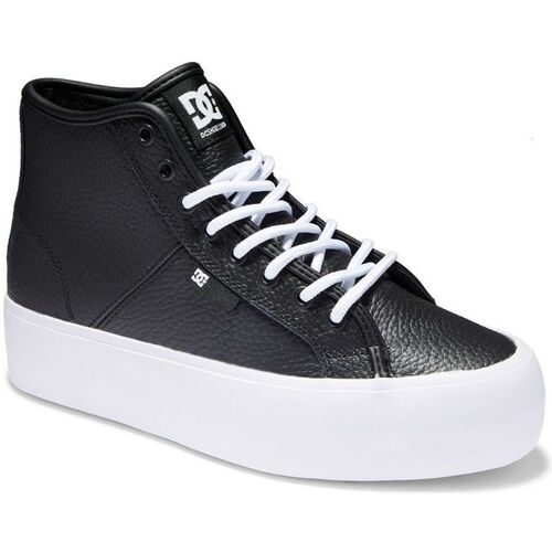 kengät Naiset Tennarit DC Shoes Manual hi wnt ADJS300286 BLACK/WHITE (BKW) Musta