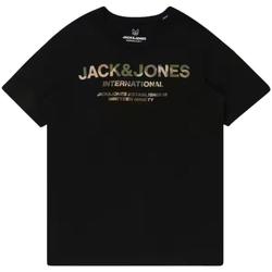 vaatteet Pojat Lyhythihainen t-paita Jack & Jones  Musta