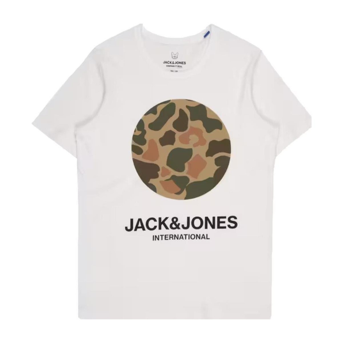 vaatteet Pojat Lyhythihainen t-paita Jack & Jones  Valkoinen