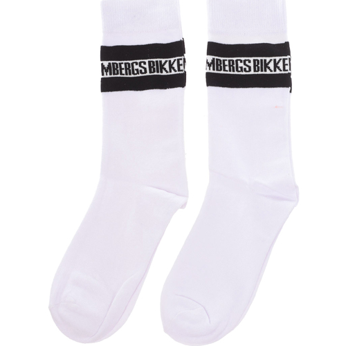 Alusvaatteet Miehet Korkeavartiset sukat Bikkembergs BK022-WHITE-BLACK Monivärinen
