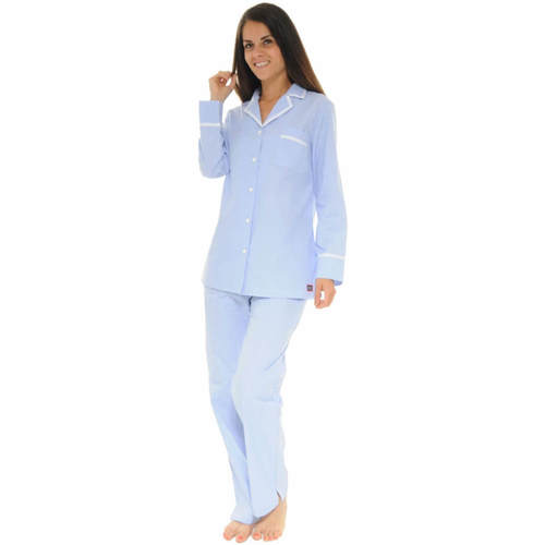 vaatteet Naiset pyjamat / yöpaidat Le Pyjama Français STEPHANOISE Sininen