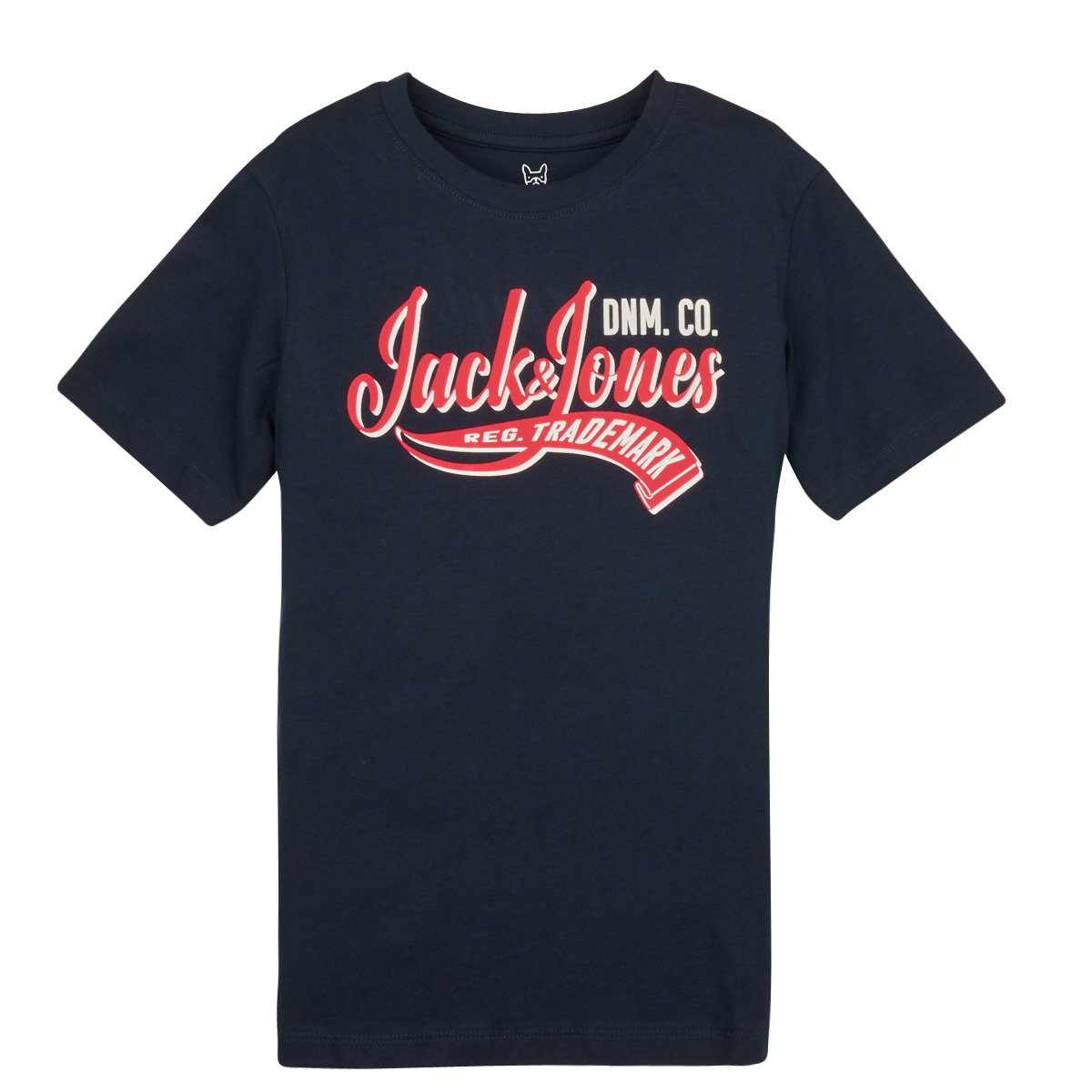 vaatteet Pojat Lyhythihainen t-paita Jack & Jones JJELOGO TEE SS NECK 2 COL JNR Laivastonsininen