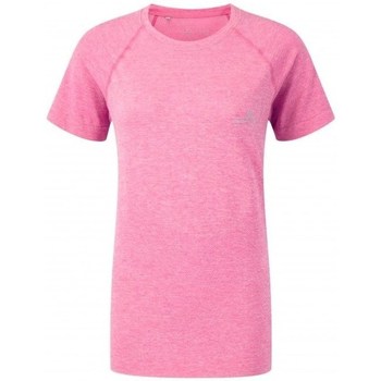 vaatteet Naiset Lyhythihainen t-paita Ronhill Aspiration Cool Knit SS Tee Vaaleanpunainen