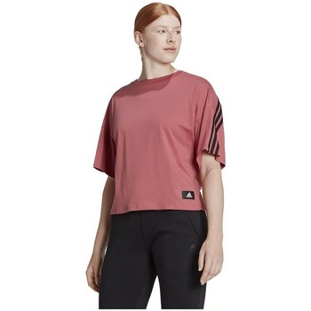 vaatteet Naiset Lyhythihainen t-paita adidas Originals Future Icons 3STRIPES Viininpunainen