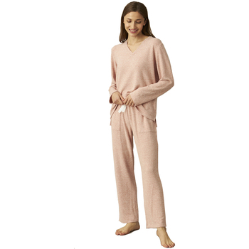 vaatteet Naiset pyjamat / yöpaidat J And J Brothers JJBCP1301 Vaaleanpunainen
