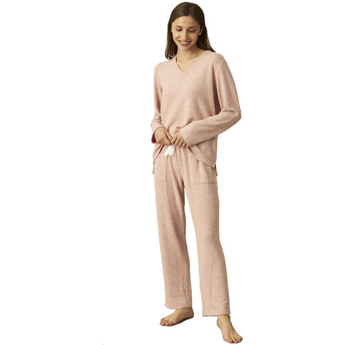 vaatteet Naiset pyjamat / yöpaidat J&j Brothers JJBCP1301 Vaaleanpunainen