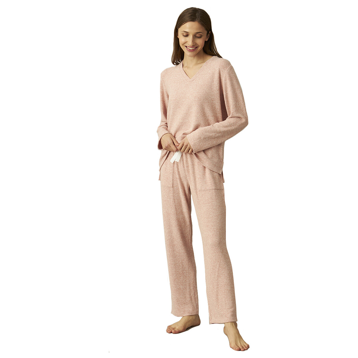 vaatteet Naiset pyjamat / yöpaidat J&j Brothers JJBCP1301 Vaaleanpunainen