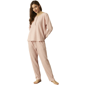 vaatteet Naiset pyjamat / yöpaidat J And J Brothers JJBCP1901 Vaaleanpunainen