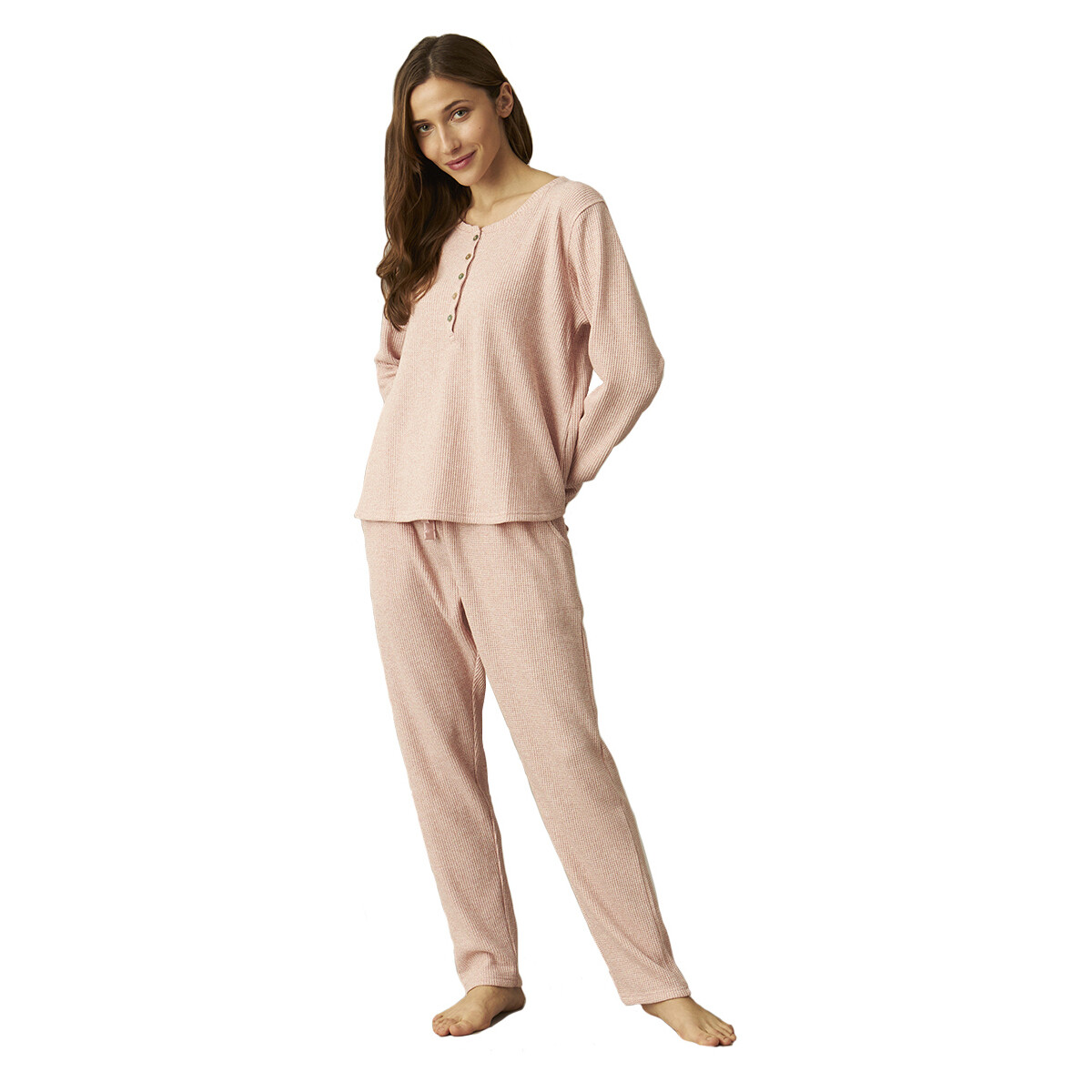 vaatteet Naiset pyjamat / yöpaidat J&j Brothers JJBCP1901 Vaaleanpunainen