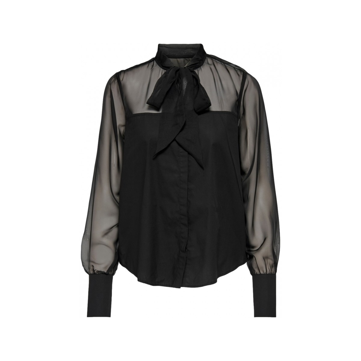vaatteet Naiset Topit / Puserot La Strada shirt Costel L/S- Black Musta