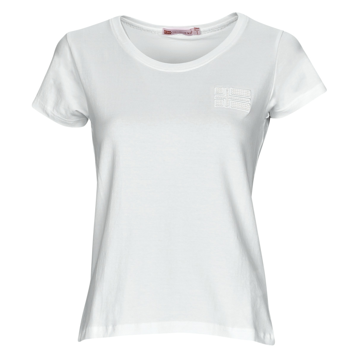 vaatteet Naiset Lyhythihainen t-paita Geographical Norway JANUA Valkoinen