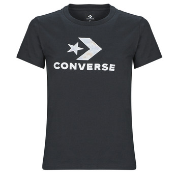 vaatteet Naiset Lyhythihainen t-paita Converse FLORAL STAR CHEVRON Musta