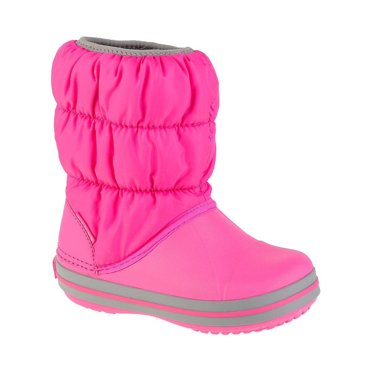 kengät Tytöt Talvisaappaat Crocs Winter Puff Boot Kids Vaaleanpunainen