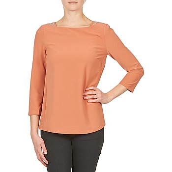 vaatteet Naiset T-paidat pitkillä hihoilla Color Block 3214723 Koralli