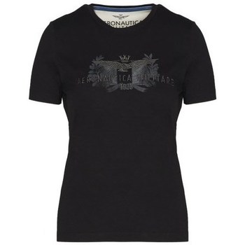 vaatteet Naiset Lyhythihainen t-paita Aeronautica Militare TS2038DJ496101 Musta