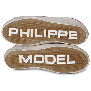 Philippe Model PRSX LOW WOMAN Valkoinen / Vaaleanpunainen