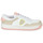 kengät Naiset Matalavartiset tennarit Philippe Model LYON LOW WOMAN Valkoinen / Vaaleanpunainen / Keltainen