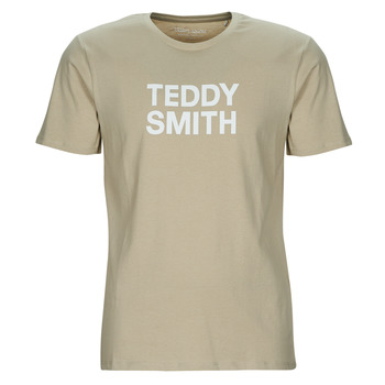 vaatteet Miehet Lyhythihainen t-paita Teddy Smith TICLASS BASIC MC Beige