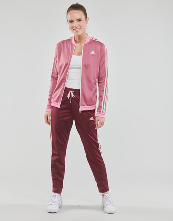 vaatteet Naiset Verryttelypuvut Adidas Sportswear 3S TR TS Punainen / Vaaleanpunainen
