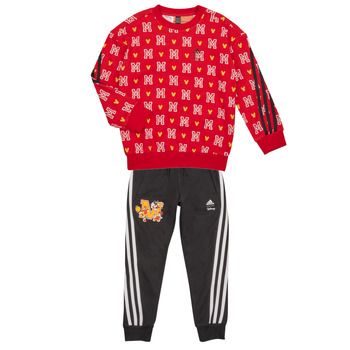 vaatteet Lapset Verryttelypuvut Adidas Sportswear LK DY MM JOG Punainen / Musta