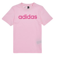 vaatteet Tytöt Lyhythihainen t-paita Adidas Sportswear LK LIN CO TEE Vaaleanpunainen / Clear